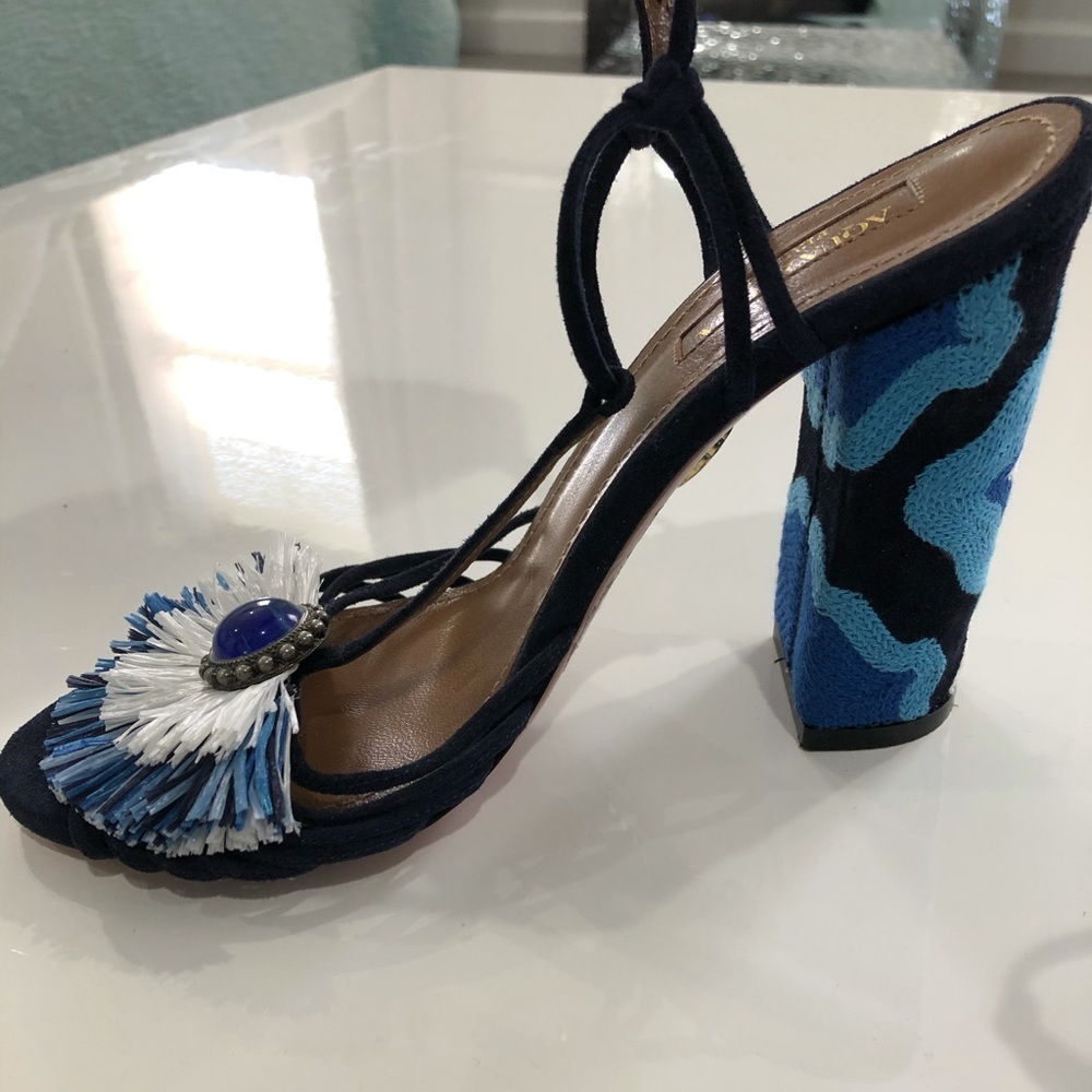 Aquazzura textured thick heel